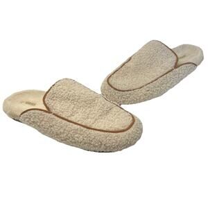 Vionic Caressa Sherpa Faux Fur Lined Slippers Shoe Comfort Fall Winter Size 8.5